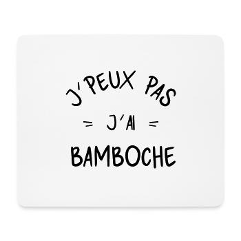 J peux pas j ai bamboche - Tapis de souris (format paysage) - blanc - Devant