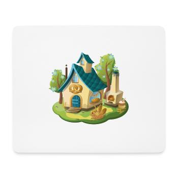 Maison de conte de fées Boulangerie Pain et Bretzel - Tapis de souris (format paysage) - blanc - Devant