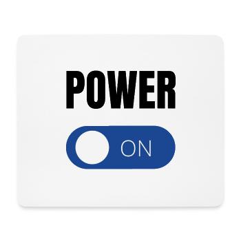 Blauer Toggle ON Design Power Motivation Energie - Mousepad (Querformat) - Weiß - Vorne