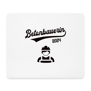 Betonbauerin 2024 Beruf Stahlbetonbauerin Betonbau - Mousepad (Querformat) - Weiß - Vorne