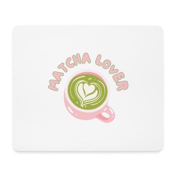 Matcha Liebhaber Tasse Herz Latte - Mousepad (Querformat) - Weiß - Vorne