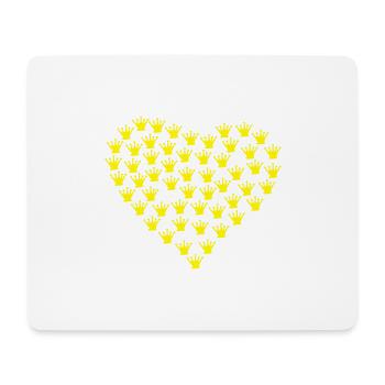 Herz aus Kronen - Mousepad (Querformat) - Weiß - Vorne