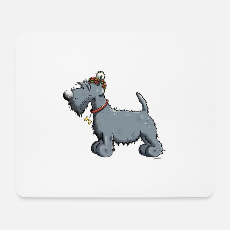 Terrier écossais - Scottish Terrier - Tapis de souris (format paysage) - blanc