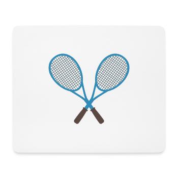 Raquette de tennis - Tapis de souris (format paysage) - blanc - Devant
