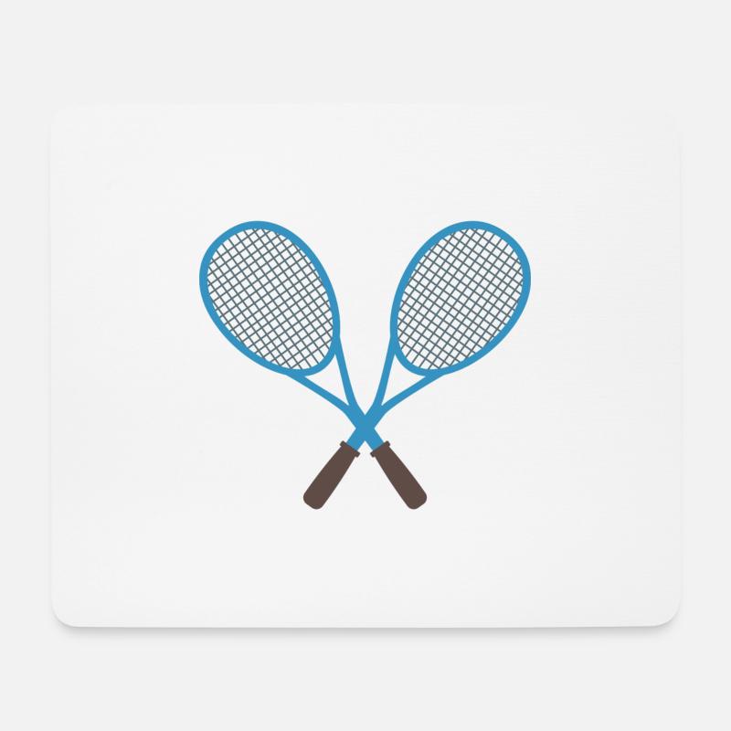 Tennisschläger - Mousepad (Querformat) - Weiß