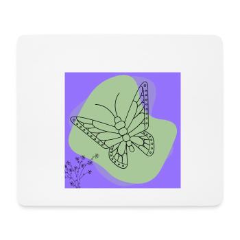 Minimalist butterfly. - Mouse Pad (horizontal) - white - Front