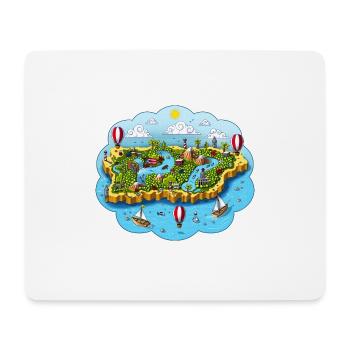 Carte de Porto Rico - Tapis de souris (format paysage) - blanc - Devant