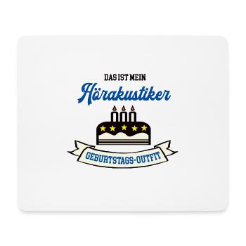 Geburtstag Hörakustiker Hörgeräte Optiker Kollege - Mousepad (Querformat) - Weiß - Vorne
