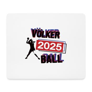 Völkerball Spielerin Team Turnier Mannschaft 2025 - Mousepad (Querformat) - Weiß - Vorne