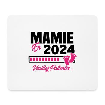 Mamie en 2024 / Cadeau future mamie 2024 - Tapis de souris (format paysage) - blanc - Devant