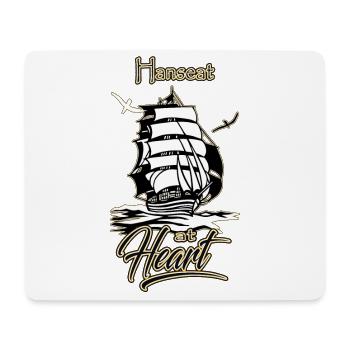 Hanseat at Heart in gold | Yolo - Artwork - Mousepad (Querformat) - Weiß - Vorne