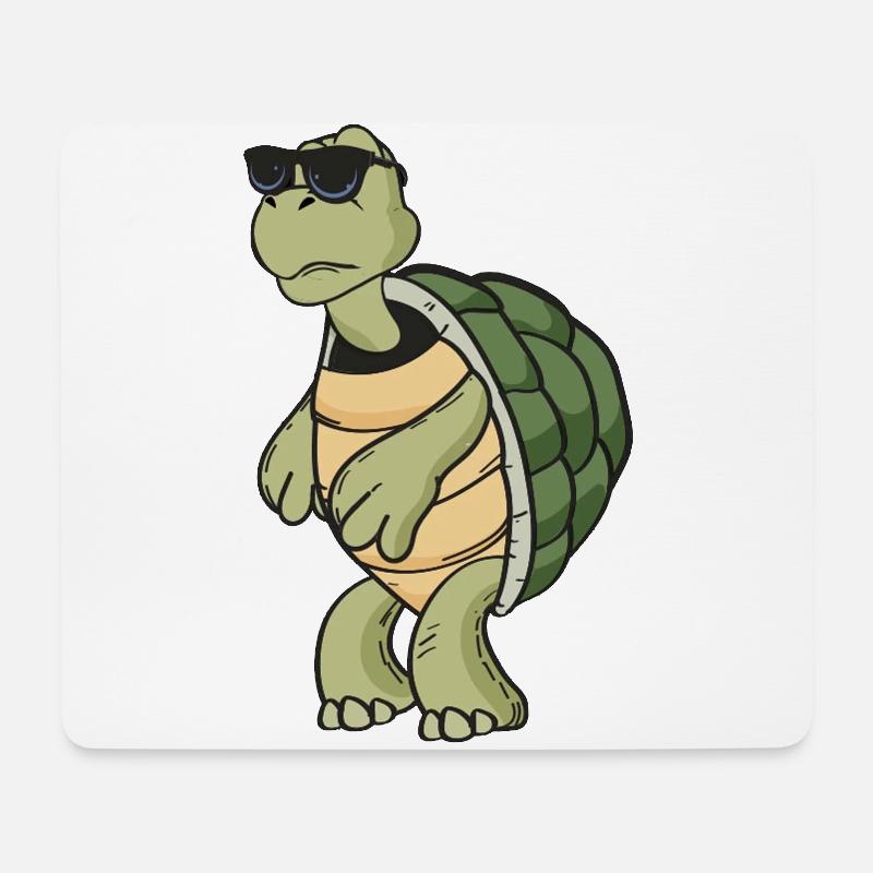 Schildkröte - Mousepad (Querformat) - Weiß