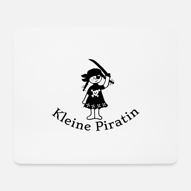 Kleine Piratin Pirat - Mousepad (Querformat) - Weiß