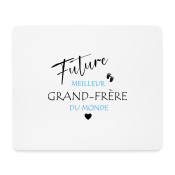 Future meilleur grand-frère du monde - Tapis de souris (format paysage) - blanc - Devant