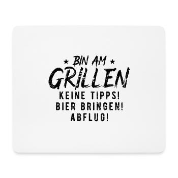 Barbeque Spruch Grillmeister Grill Bin Am Grillen - Mousepad (Querformat) - Weiß - Vorne