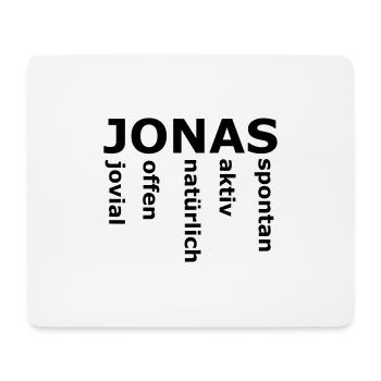 Jonas - Ein ganz spezielles Design nur für Jonas - Mousepad (Querformat) - Weiß - Vorne