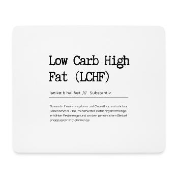 Low Carb High Fat Definition - Mousepad (Querformat) - Weiß - Vorne
