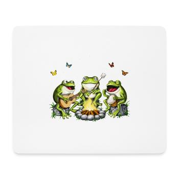 Cottagecore Frogs Camping - Mouse Pad (horizontal) - white - Front