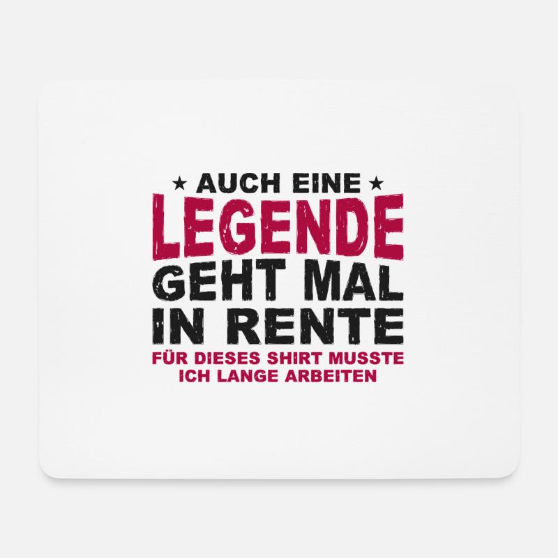 Auch Eine Legende Geht Mal In Rente Geschenk Rente - Mousepad (Querformat) - Weiß
