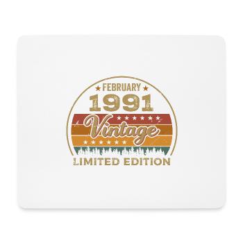 Februar 1991, Jubiläum 1991, Legenden Februar 1991 - Mousepad (Querformat) - Weiß - Vorne