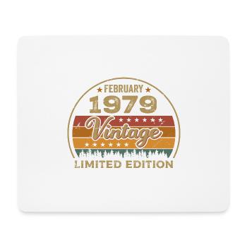 Februar 1979, Jubiläum 1979, Legenden Februar 1979 - Mousepad (Querformat) - Weiß - Vorne