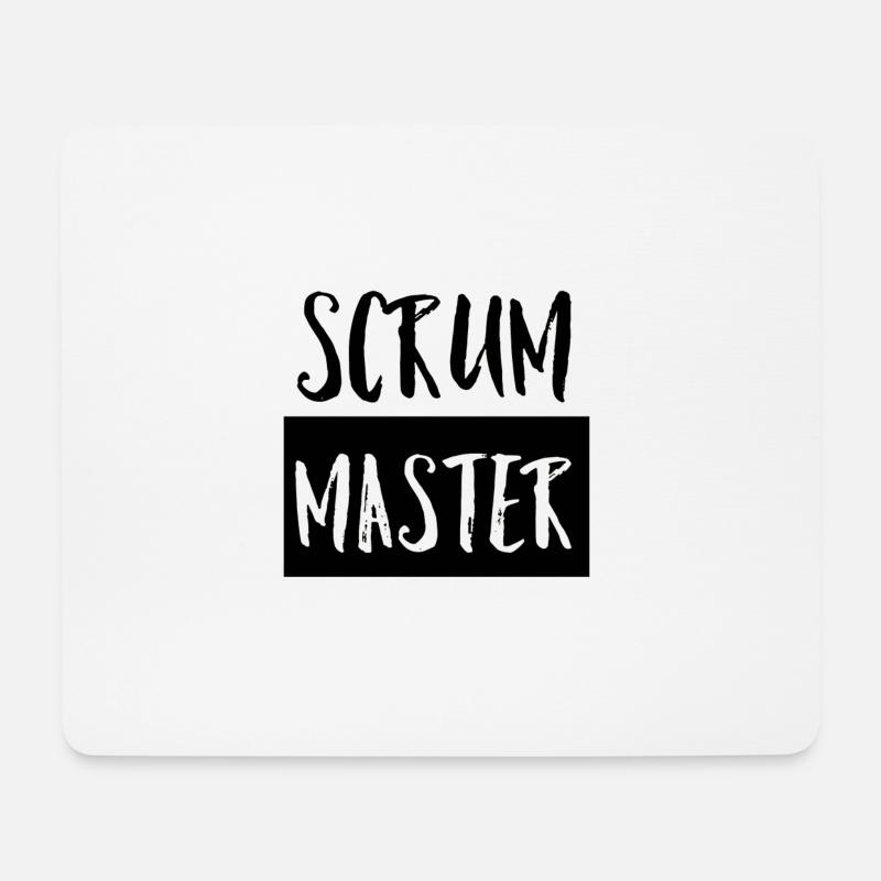 Scrum Master - Mousepad (Querformat) - Weiß