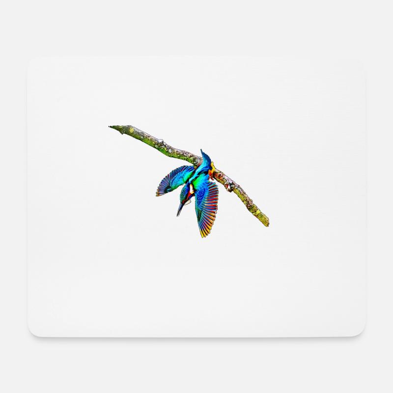 eisvogel - Mousepad (Querformat) - Weiß