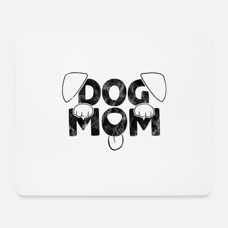 Dog Mom - Hund Hunde Spruch - Mousepad (Querformat) - Weiß