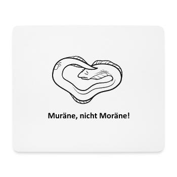 Muräne, nicht Moräne! (beschriftet) - Mousepad (Querformat) - Weiß - Vorne