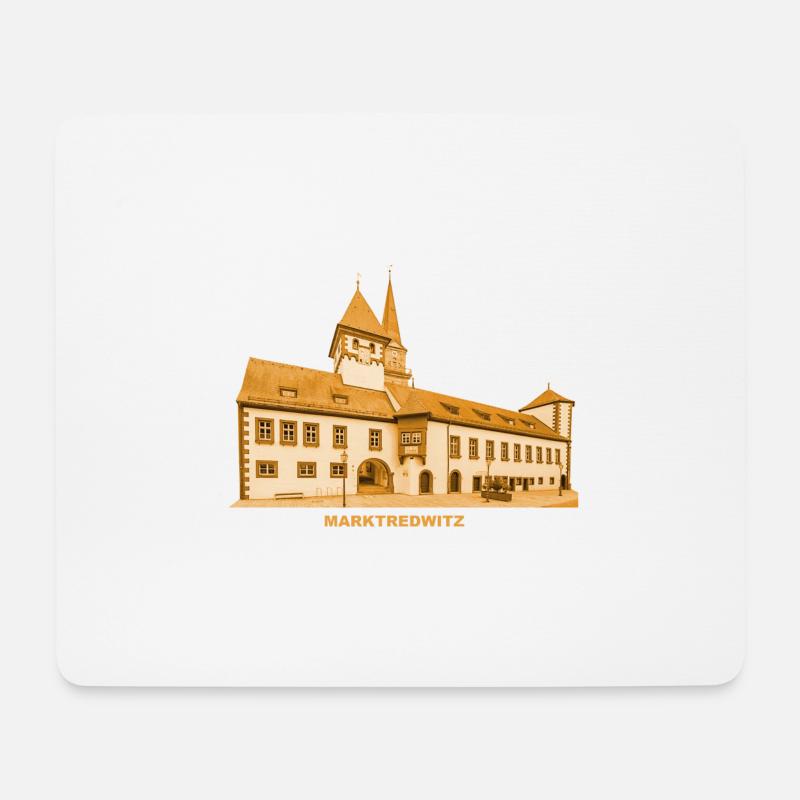 Marktredwitz Rathaus Oberfranken Bayern - Mousepad (Querformat) - Weiß