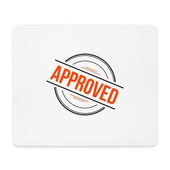 Approved Stempel – 2 Farben - Mousepad (Querformat) - Weiß - Vorne