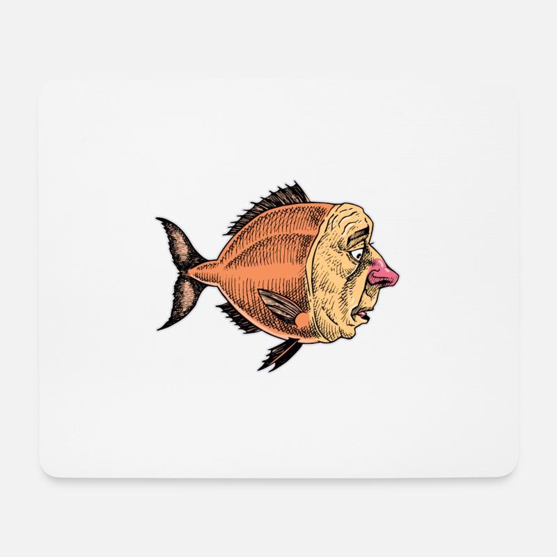 PAYASO-FISCH - Mousepad (Querformat) - Weiß