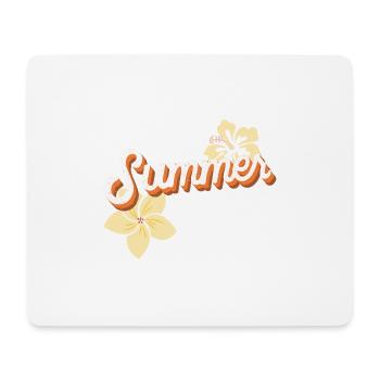 Summer Vibes – Blumenliebe & Sonnenschein - Mousepad (Querformat) - Weiß - Vorne