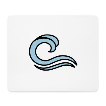flots - Tapis de souris (format paysage) - blanc - Devant
