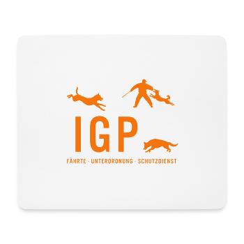 IGP Hundesport - ORANGE - Mousepad (Querformat) - Weiß - Vorne