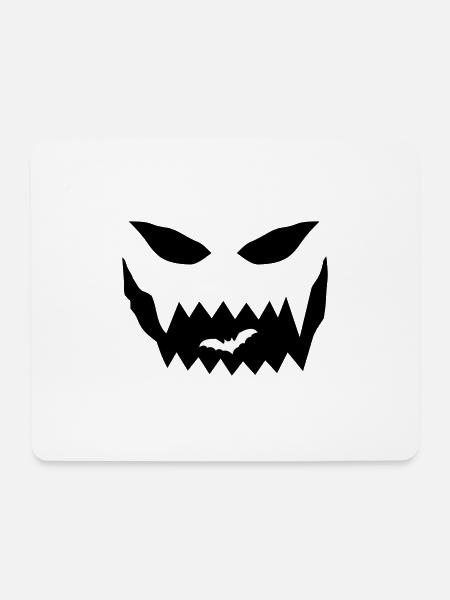 Halloween Gesicht - Mousepad (Querformat) - Weiß