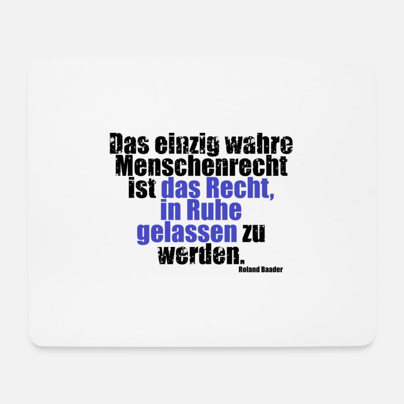 Menschenrecht Baader Zita - Mousepad (Querformat) - Weiß