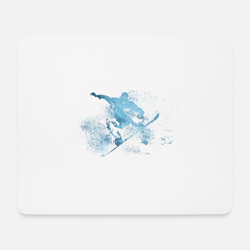 Snowboard - Mousepad (Querformat) - Weiß