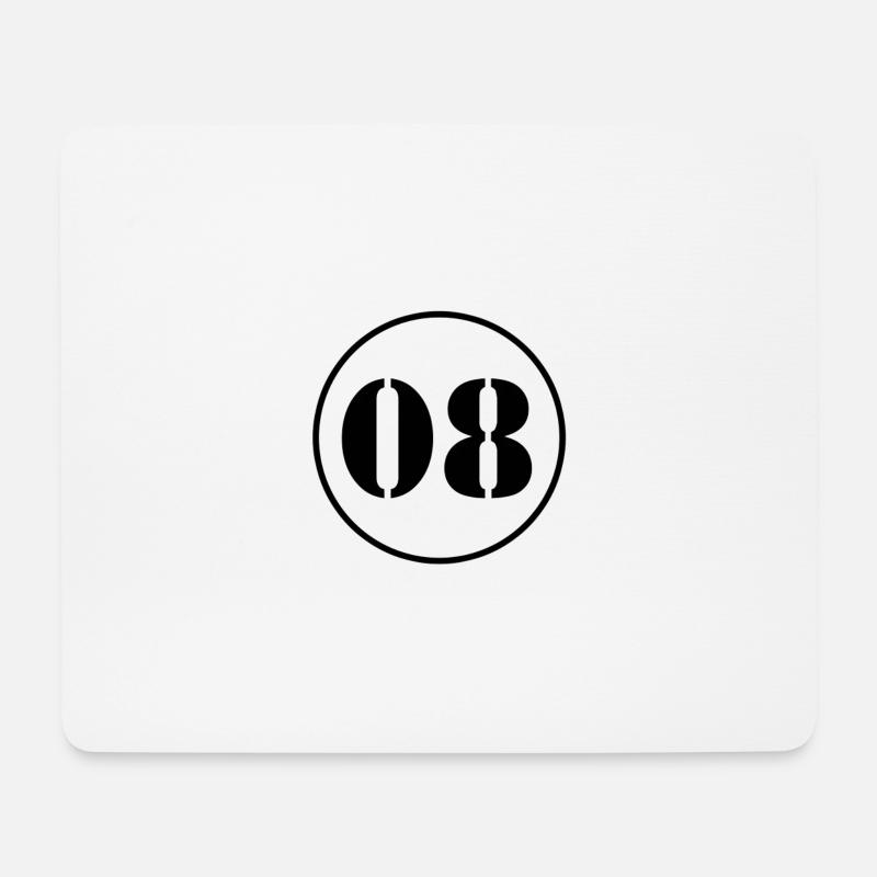 NUMMER 08 Acht Geburtstag Geschenk - Mousepad (Querformat) - Weiß