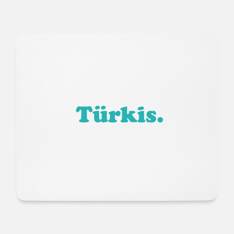 türkis - Mousepad (Querformat) - Weiß