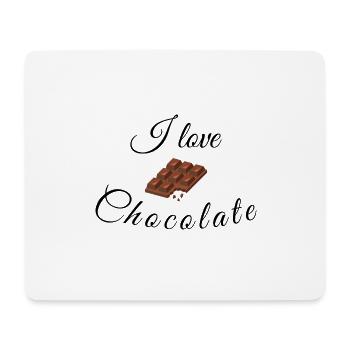 I love Chocolate Gift Idea Snack Chocolate - Mouse Pad (horizontal) - white - Front