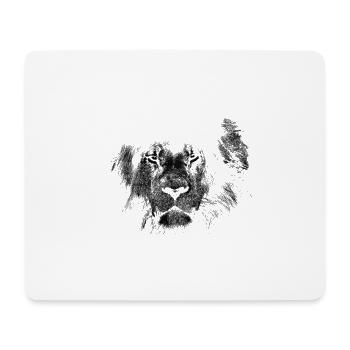 Lion - Tapis de souris (format paysage) - blanc - Devant