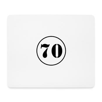 NUMMER 70 Siebzig Geburtstag Geschenk - Mousepad (Querformat) - Weiß - Vorne