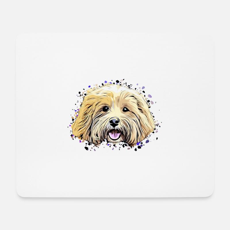 Havaneser Comic - Mousepad (Querformat) - Weiß