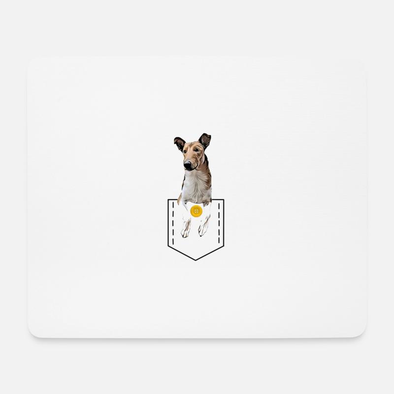Kurzhaar Collie Shirt Pocket - Mousepad (Querformat) - Weiß