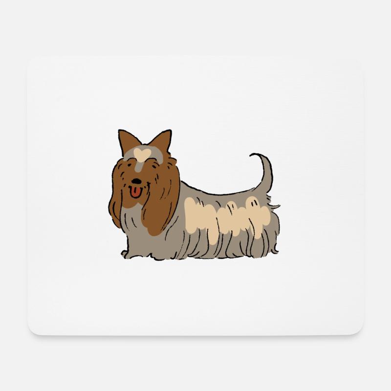 Australian Silky Terrier - Mouse Pad (horizontal) - white