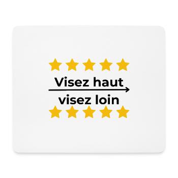 vise loin, vise grand - atteins l'excellence - Tapis de souris (format paysage) - blanc - Devant