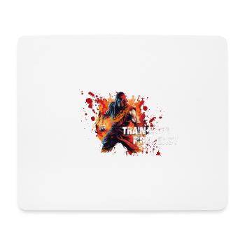 S’entraîner, Combat, Facile, Arts martiaux, Action - Tapis de souris (format paysage) - blanc - Devant