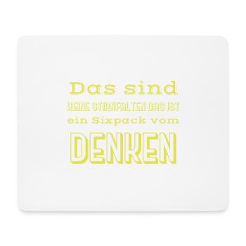 witzige sprüche sixpack - Mousepad (Querformat) - Weiß - Vorne