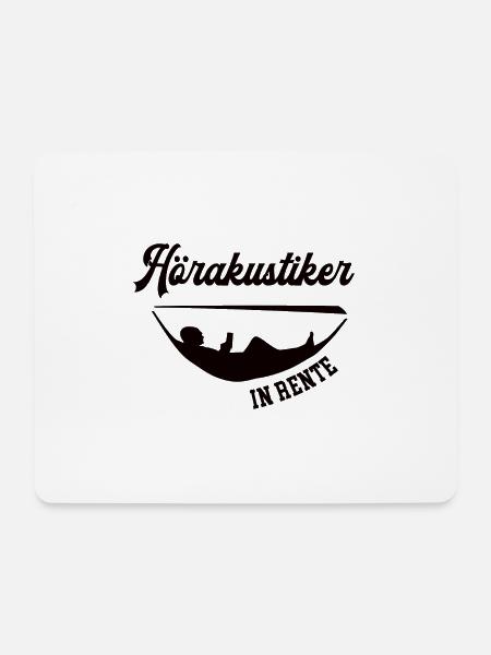 Hörakustiker in Rente Rentenbeginn Hörakustik Chef - Mousepad (Querformat) - Weiß